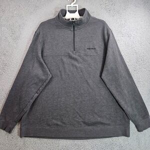 Field & Stream Sweater Men‎ 2XL Fleece Lined 1/4 Zip Pullover Long Sleeve Gray